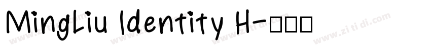 MingLiu Identity H字体转换